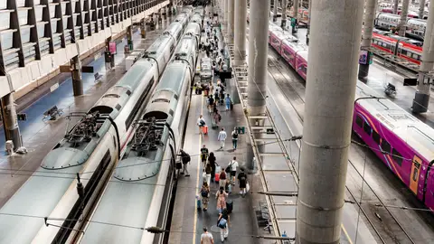 Imagen de archivo de la Estación de Atocha en Madrid Imagen de archivo de la Estación de Atocha en Madrid