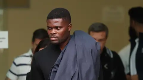 El jugador Thomas Partey, en el tribunal. El jugador Thomas Partey, en el tribunal.