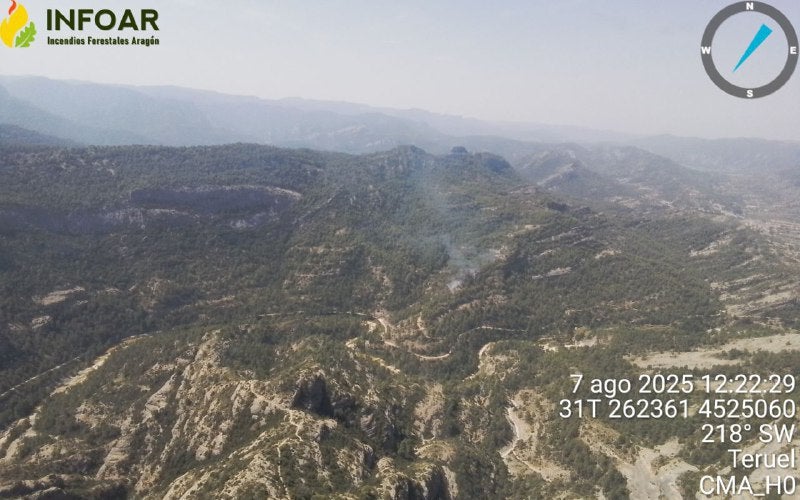 Controlado el incendio de Beceite Controlado el incendio de Beceite