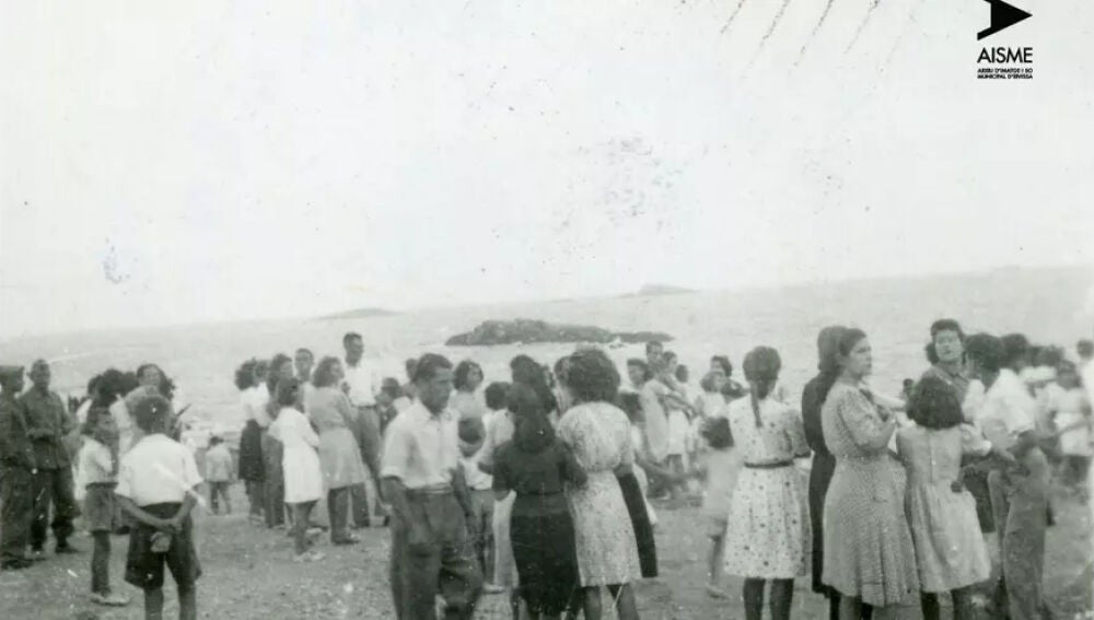 Imagen histórica de una berenada en Ibiza por Sant Ciriac
