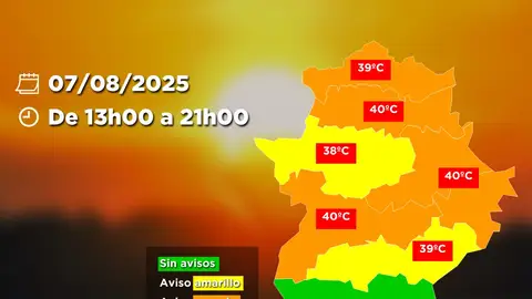 El 112 amplía alerta naranja por altas temperaturas hasta este jueves en Extremadura El 112 amplía alerta naranja por altas temperaturas hasta este jueves en Extremadura