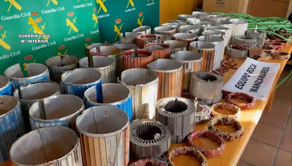 Objetos robados incautados por la Guardia Civil