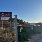 Punto de recogida de restos en el término municipal de Alzira