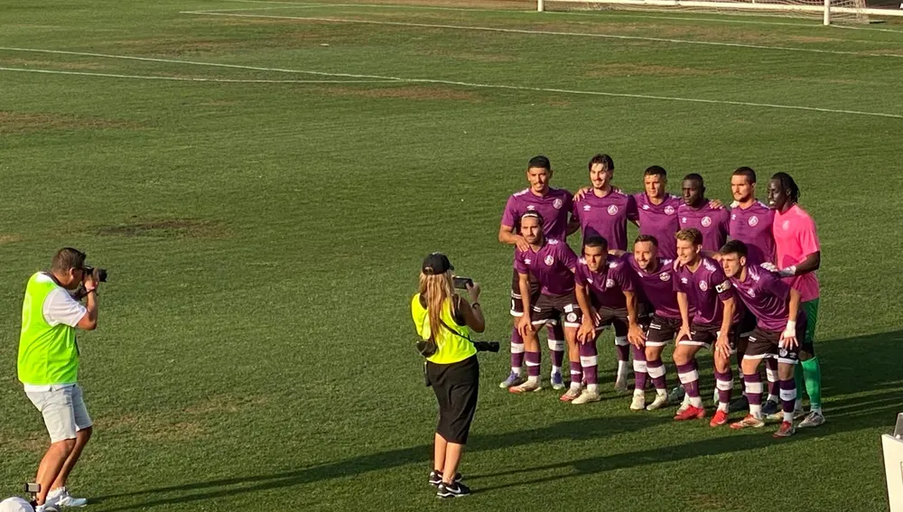 Los deportistas titulares del Salamanca UDS posan en el Reina Sofía Los deportistas titulares del Salamanca UDS posan en el Reina Sofía