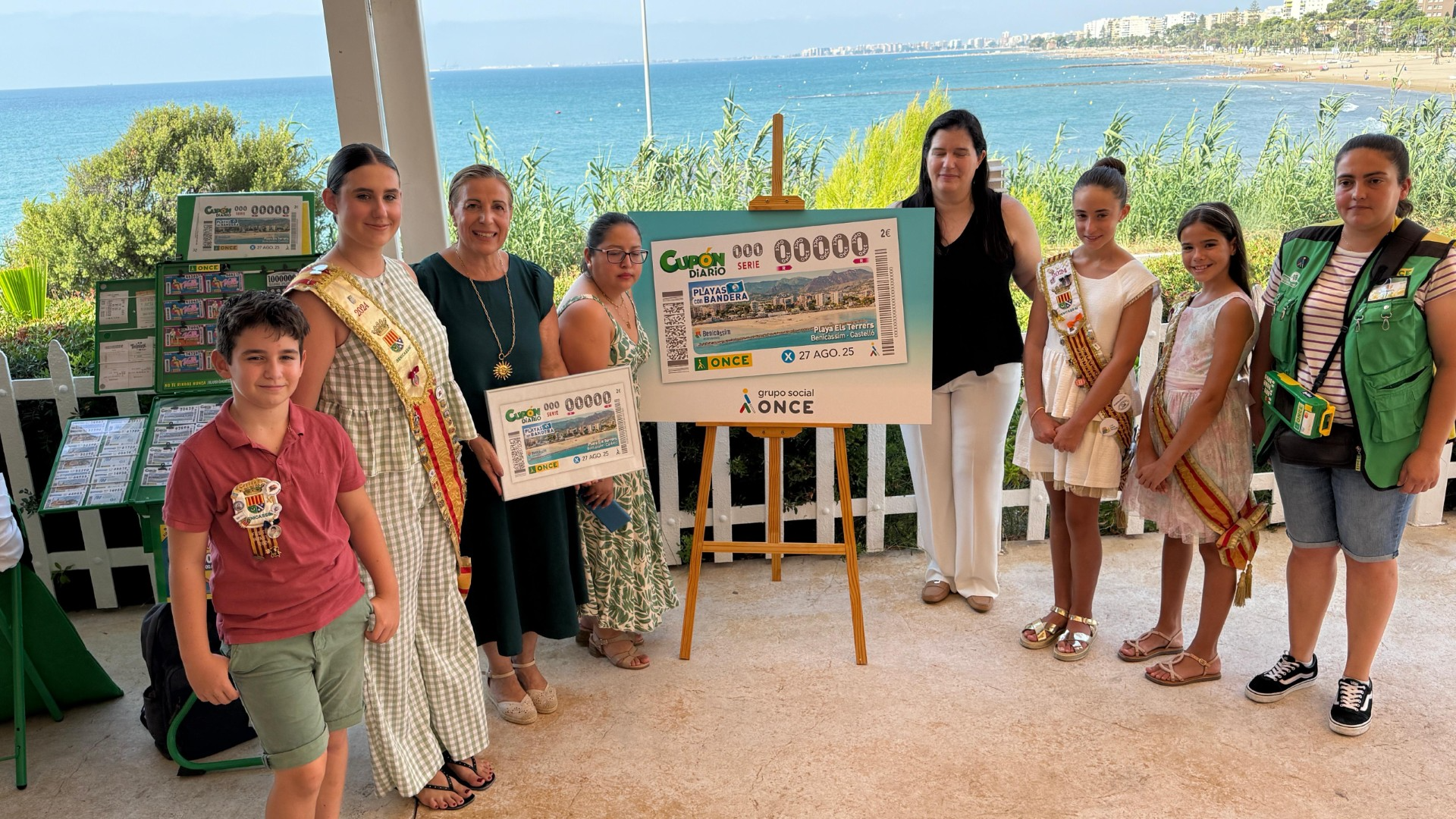 Cinco millones de cupones ONCE difunden la imagen de la playa Els Terrers de Benicàssim Cinco millones de cupones ONCE difunden la imagen de la playa Els Terrers de Benicàssim