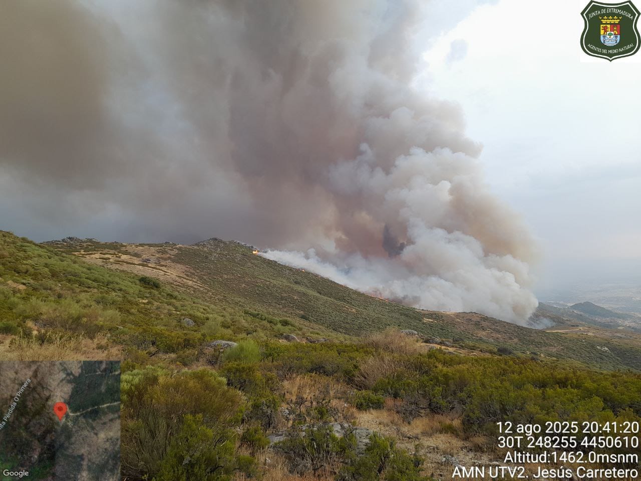 El Incendio Forestal de Jarilla que obligaba a evacuar Villar de Plasencia, Jarilla y Cabezabellosa ha afectado ya a 500 Hectáreas El Incendio Forestal de Jarilla que obligaba a evacuar Villar de Plasencia, Jarilla y Cabezabellosa ha afectado ya a 500 Hectáreas