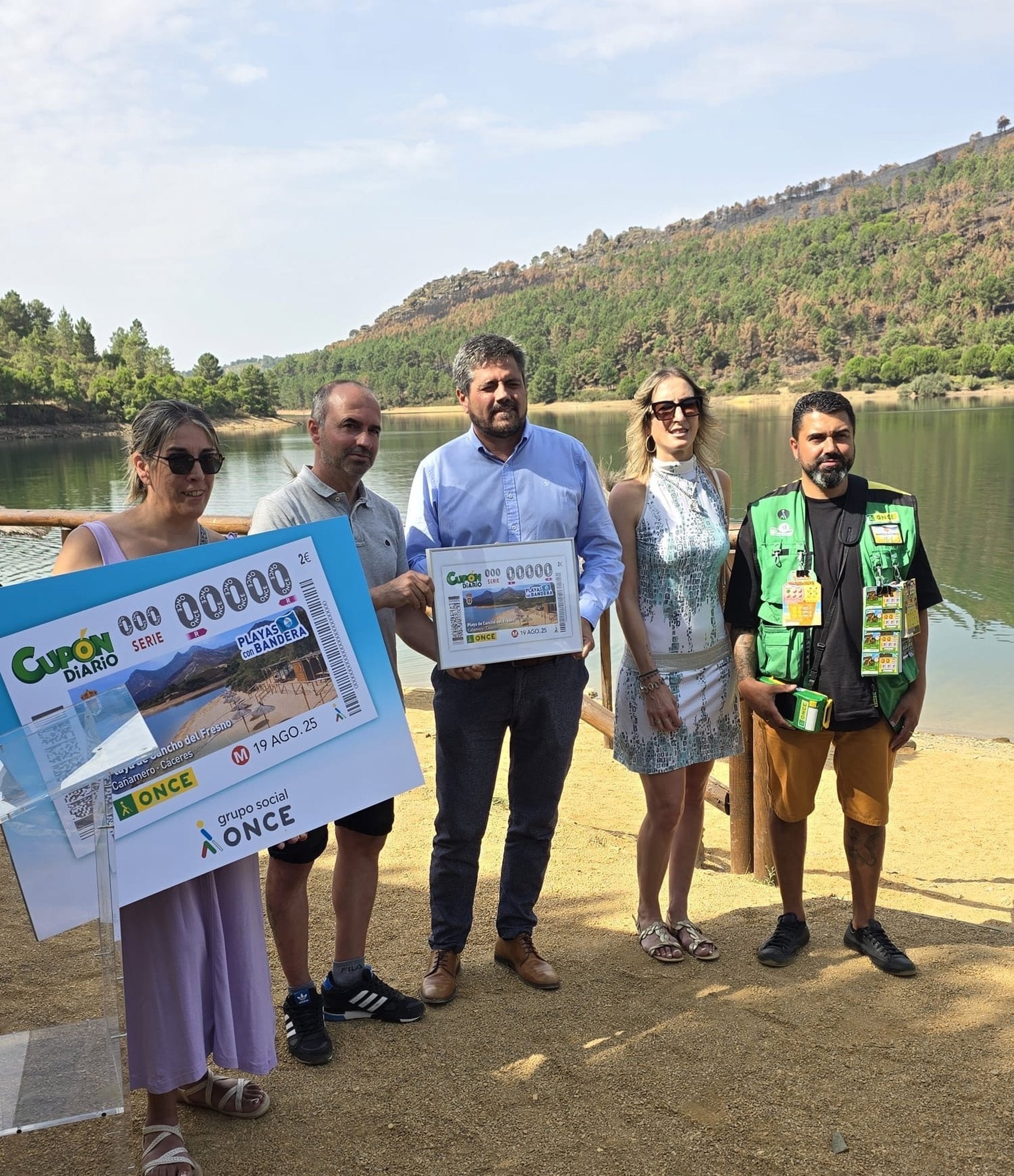 La Playa de Cancho del Fresno de Cañamero será la imagen del cupón de la ONCE del próximo martes 19 de agosto La Playa de Cancho del Fresno de Cañamero será la imagen del cupón de la ONCE del próximo martes 19 de agosto