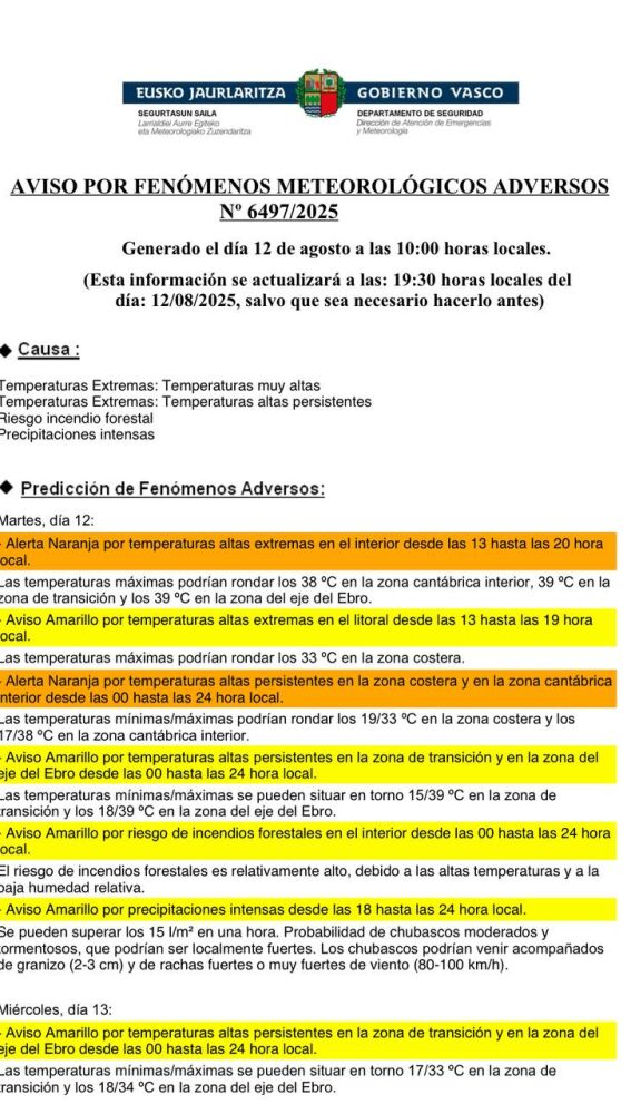 Aviso del Departamento de Seguridad