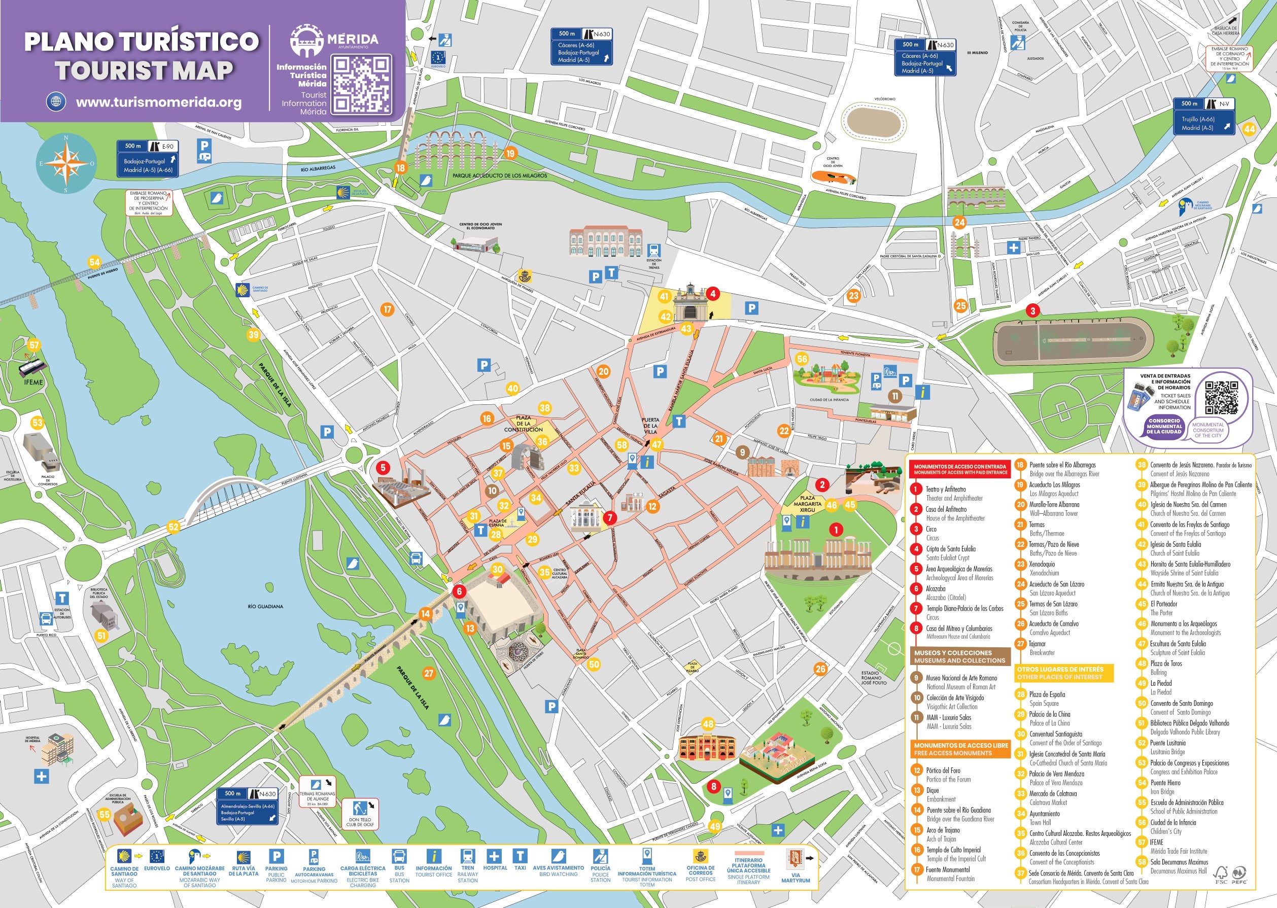 Mérida estrena un nuevo mapa turístico de la ciudad en el que destaca la accesibilidad, la información y la tecnología Mérida estrena un nuevo mapa turístico de la ciudad en el que destaca la accesibilidad, la información y la tecnología