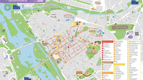 Mérida estrena un nuevo mapa turístico de la ciudad en el que destaca la accesibilidad, la información y la tecnología Mérida estrena un nuevo mapa turístico de la ciudad en el que destaca la accesibilidad, la información y la tecnología