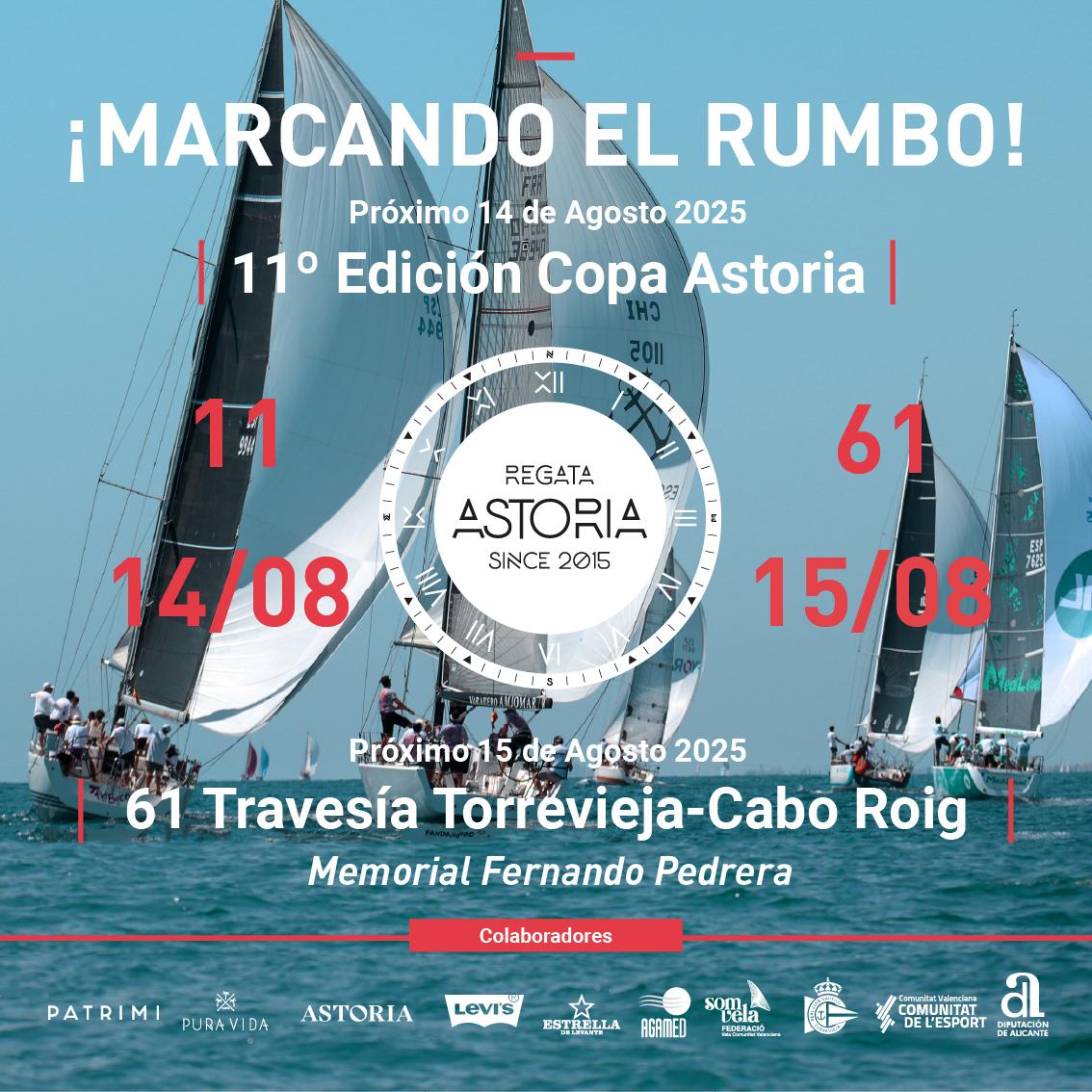 El RCNT acoge la 61ª Travesía Cabo Roig-Memorial Fernando Pedrera y la 11ª Copa Astoria este jueves y viernes El RCNT acoge la 61ª Travesía Cabo Roig-Memorial Fernando Pedrera y la 11ª Copa Astoria este jueves y viernes