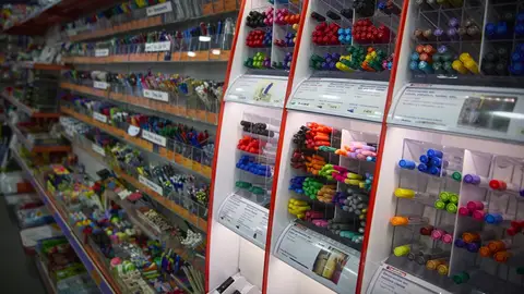 Foto de archivo de una papelería en la calle Hermosilla de Madrid Foto de archivo de una papelería en la calle Hermosilla de Madrid