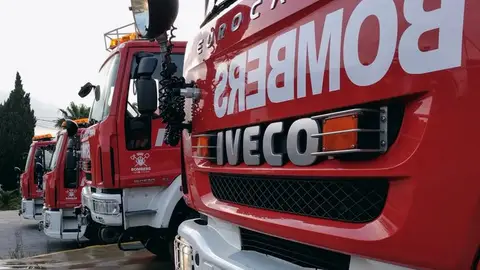 Imagen de los camiones de bomberos de Ibiza Imagen de los camiones de bomberos de Ibiza