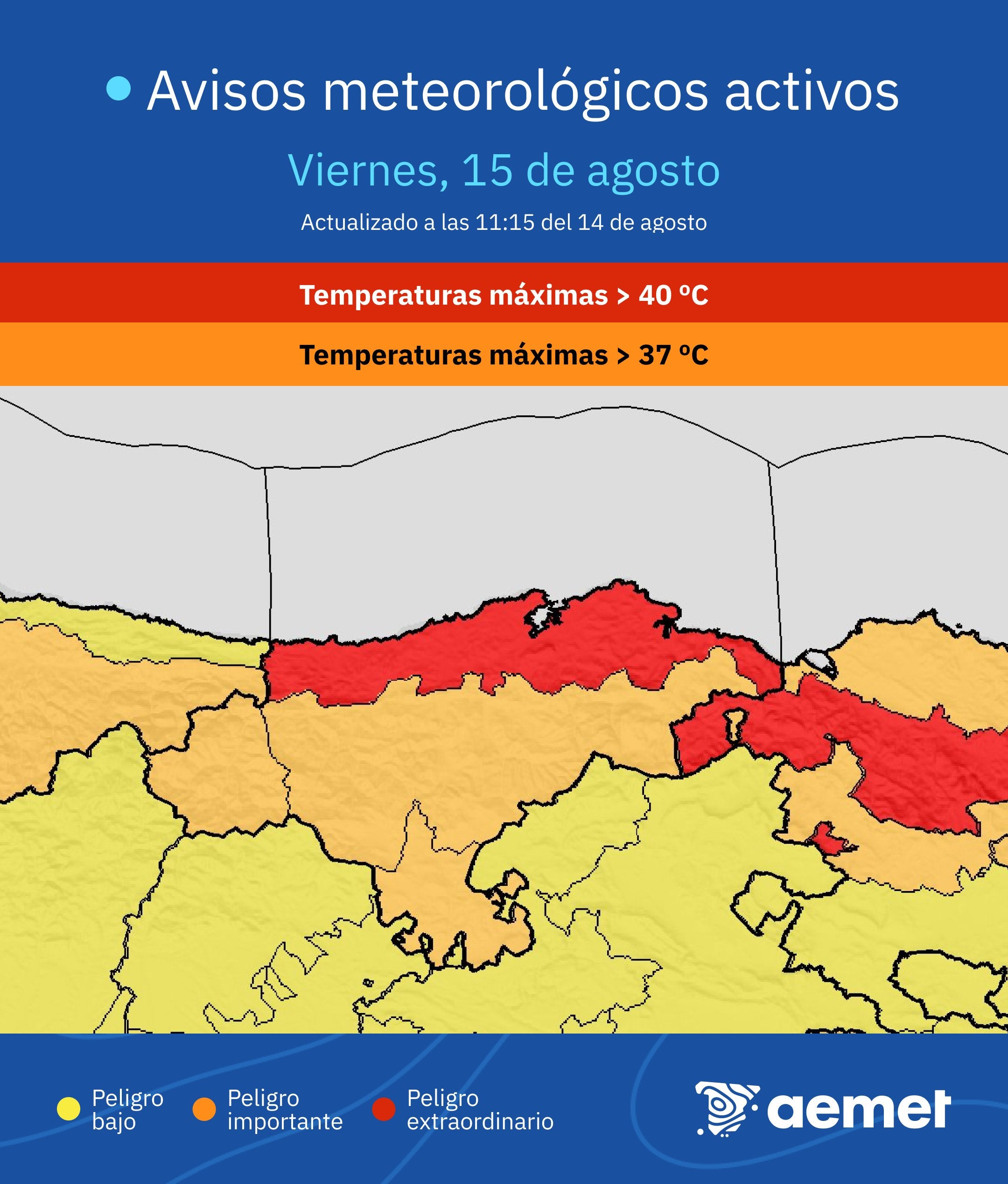 Cantabria estará este viernes en aviso rojo en el litoral por altas temperaturas Cantabria estará este viernes en aviso rojo en el litoral por altas temperaturas