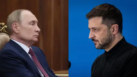 Vladímir Putin y Volodímir Zelenski Vladímir Putin y Volodímir Zelenski