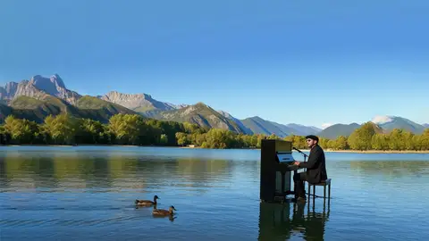 El Balneario de Panticosa acoge el espectáculo del piano flotante de Edgar Olivero El Balneario de Panticosa acoge el espectáculo del piano flotante de Edgar Olivero