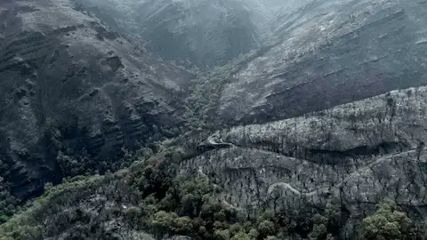 - Superficie calcinada por el peor incendio de la historia de Galicia, el de Larouco (Ourense) - Superficie calcinada por el peor incendio de la historia de Galicia, el de Larouco (Ourense)