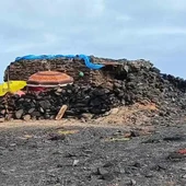 Búnker ocupado en la playa de El Confital Búnker ocupado en la playa de El Confital