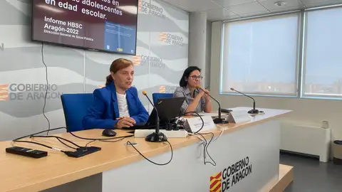 La directora general de Salud Pública, Nuria Gayán, y la jefa de servicio de Planificación, Determinantes y Promoción de la Salud, Mercedes Febrelde, presentan los resultados del estudio HSBC 2025 La directora general de Salud Pública, Nuria Gayán, y la jefa de servicio de Planificación, Determinantes y Promoción de la Salud, Mercedes Febrelde, presentan los resultados del estudio HSBC 2025