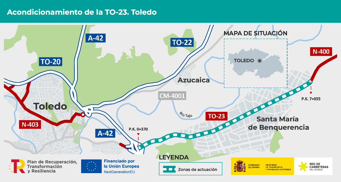 Polémica por unas obras en la TO-23 que han empezado este lunes en Toledo Polémica por unas obras en la TO-23 que han empezado este lunes en Toledo