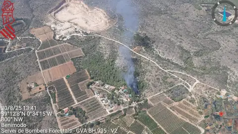 Incendio forestal en Benimodo Incendio forestal en Benimodo