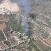 Incendio forestal en Benimodo