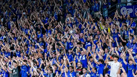 2-9-2025 Aficionados del Real Oviedo en el partido ante la Real Sociedad. 2-9-2025 Aficionados del Real Oviedo en el partido ante la Real Sociedad.