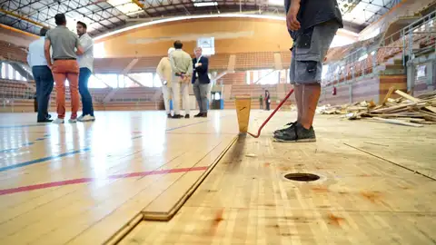 Obras en el pabellón de La Granadilla de Badajoz Obras en el pabellón de La Granadilla de Badajoz