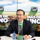 José Manuel Albares, ministro de Asuntos Exteriores, durante su entrevista en Más de uno/ Samuel Portillo José Manuel Albares, ministro de Asuntos Exteriores, durante su entrevista en Más de uno/ Samuel Portillo