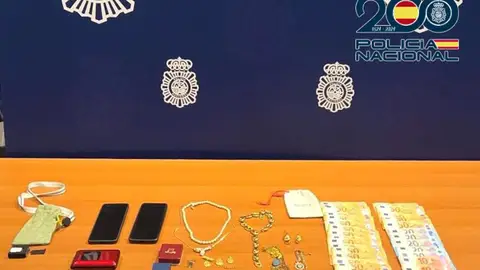 Objetos incautados por la Policia Nacional Objetos incautados por la Policia Nacional