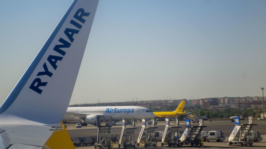 Imagen de archivo de un avi&oacute;n de Ryanair