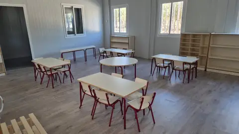 Imagen de un aula remitida por la Conselleria de Educación. Imagen de un aula remitida por la Conselleria de Educación.