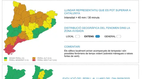 Alerta per pluges intenses al Baix Ebre i el Montsià: les escoles tanquen abans Alerta per pluges intenses al Baix Ebre i el Montsià: les escoles tanquen abans