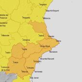 Mapa de avisos de la Aemet para este martes 9 de septiembre.