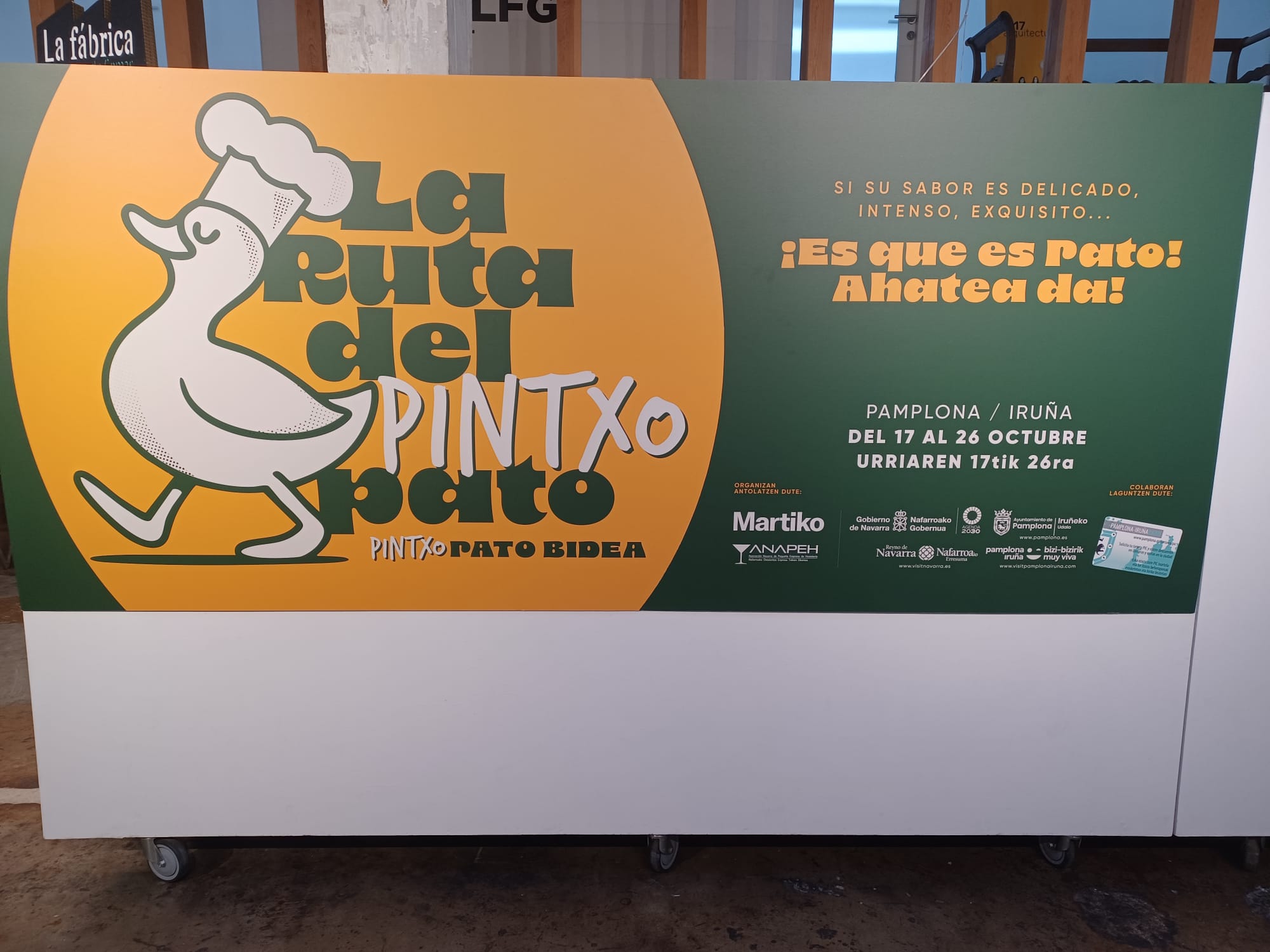 Pamplona estrenará en octubre la primera ruta del `PintxoPato´ Pamplona estrenará en octubre la primera ruta del `PintxoPato´