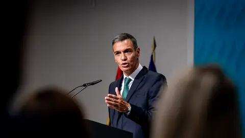 Pedro Sánchez durante el acto 'España, vanguardia de la industria verde' Pedro Sánchez durante el acto 'España, vanguardia de la industria verde'