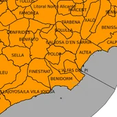 La Marina Baixa continúa en alerta naranja por lluvias intensas La Marina Baixa continúa en alerta naranja por lluvias intensas