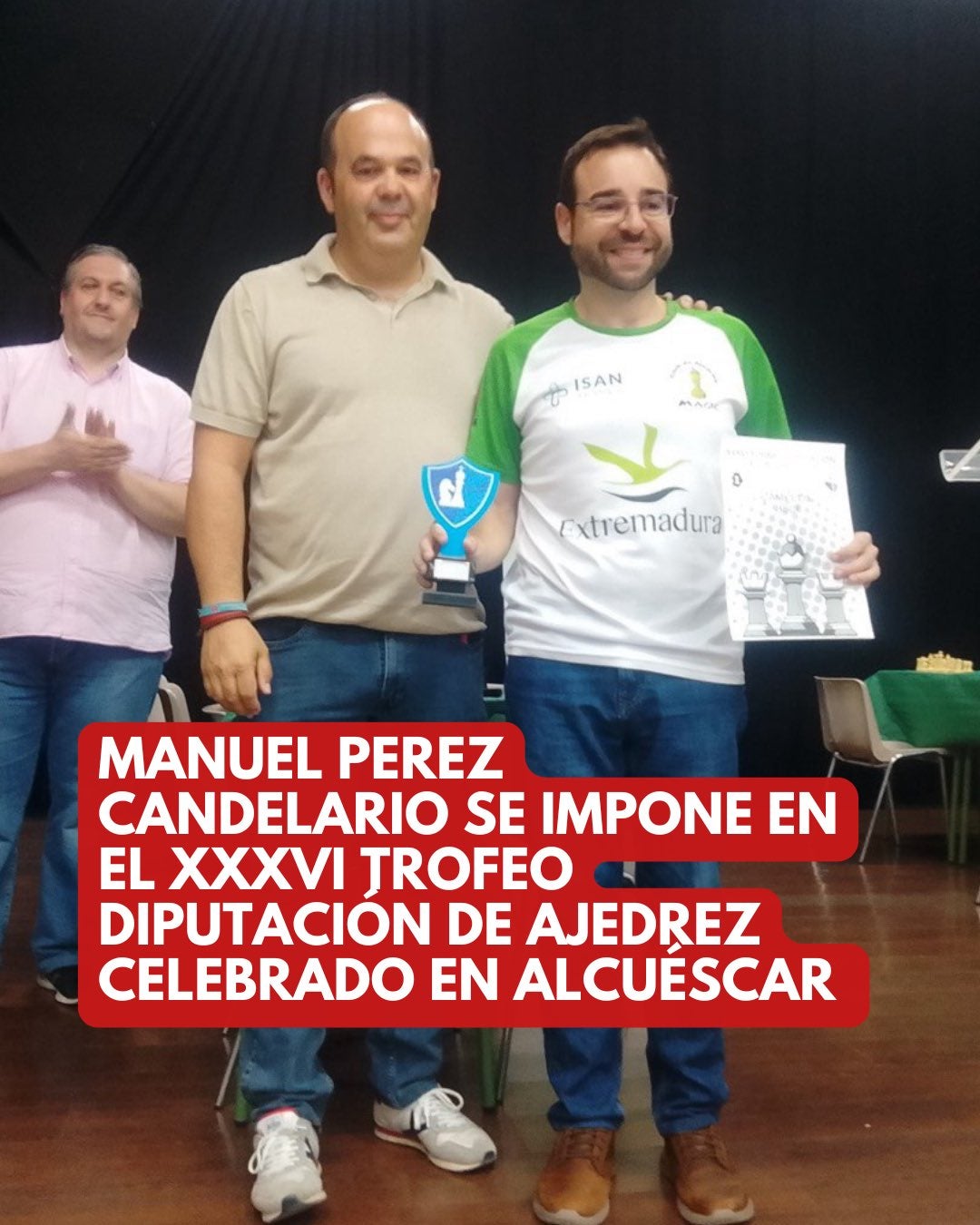 El G.M. Manuel Pérez Candelario se impone en el XXXVI Trofeo Diputación de Cáceres de Ajedrez El G.M. Manuel Pérez Candelario se impone en el XXXVI Trofeo Diputación de Cáceres de Ajedrez