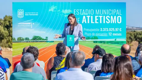 Patricia Cavada, en la presentación del nuevo estadio Patricia Cavada, en la presentación del nuevo estadio