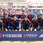 El once del Eldense ante el filial del Villarreal.
