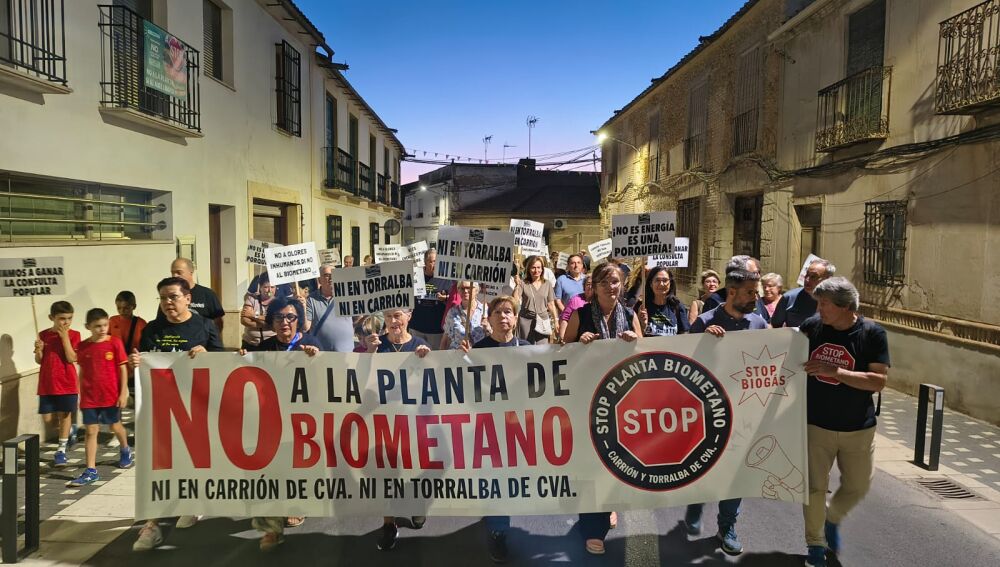 Manifestación en Torralba contra la planta de biometano