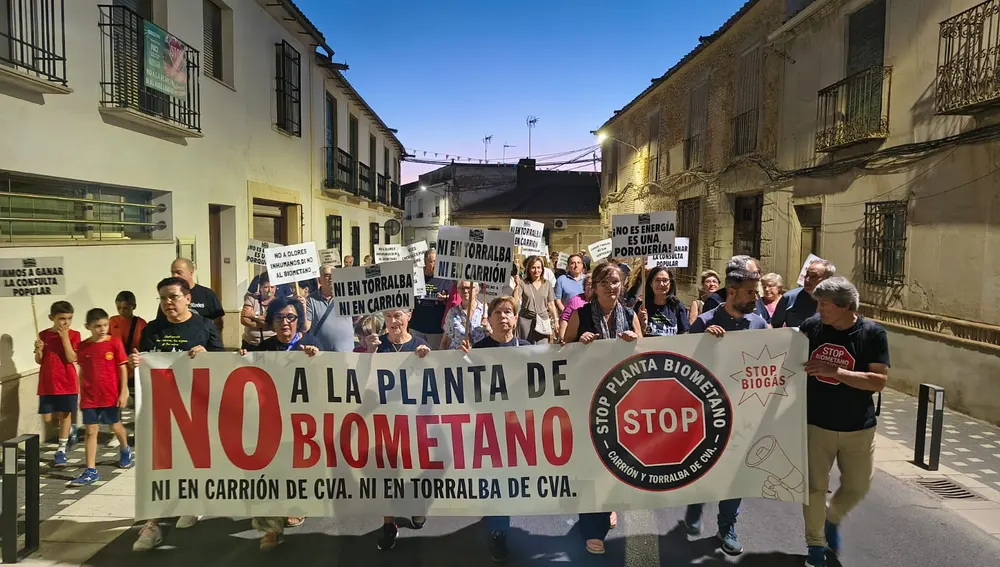 Manifestación en Torralba contra la planta de biometano Manifestación en Torralba contra la planta de biometano