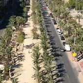Zona por la que está previsto que circule el futuro tranvía de Elche. Zona por la que está previsto que circule el futuro tranvía de Elche.