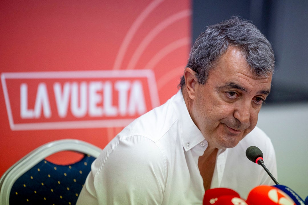 La indignación del director de La Vuelta tras la cancelación de la etapa en Madrid: "Es absolutamente inaceptable" La indignación del director de La Vuelta tras la cancelación de la etapa en Madrid: "Es absolutamente inaceptable"