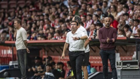 Garitano en el partido de ayer