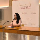 Rocío Zarco durante la rueda de prensa en la Diputación
