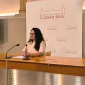 Rocío Zarco durante la rueda de prensa en la Diputación Rocío Zarco durante la rueda de prensa en la Diputación