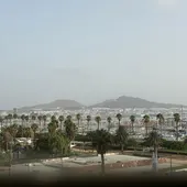 Imagen de archivo del cielo con calima sobre Las Palmas de Gran Canaria Imagen de archivo del cielo con calima sobre Las Palmas de Gran Canaria