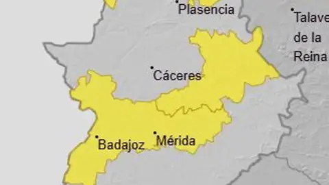 Los avisos amarillos por calor continuarán este miércoles en Vegas del Guadiana, Villuercas y Montánchez y norte de Cáceres Los avisos amarillos por calor continuarán este miércoles en Vegas del Guadiana, Villuercas y Montánchez y norte de Cáceres