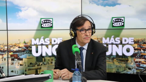 Salvador Illa, president de la Generalitat de Catalunya, en el estudio de Onda Cero/ Nerea Pardillo
